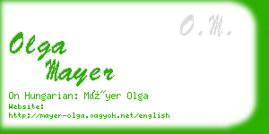 olga mayer business card